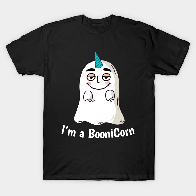 Funny Halloween: Relaxed Boonicorn Unicorn Ghost T-Shirt by heidiki.png